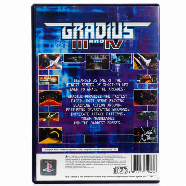 Renovert Gradius III and IV - PS2 Spill - Retrospillkongen