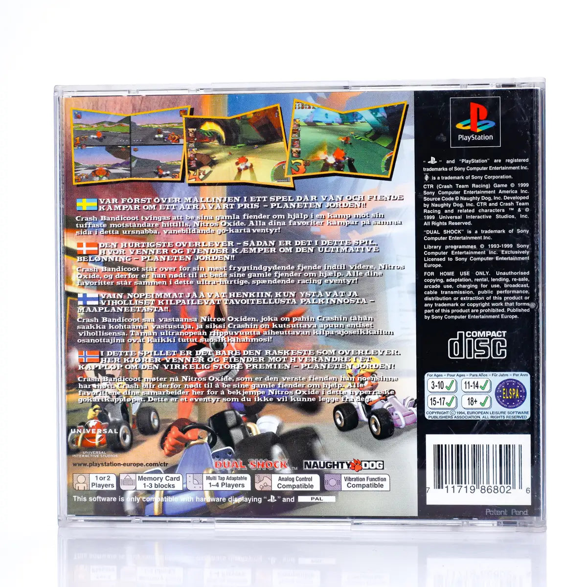 CTR Crash Team Racing - PS1 spill - Retrospillkongen