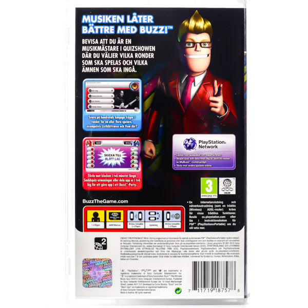 Renovert Buzz! The Ultimate Music Quiz - PSP spill - Retrospillkongen