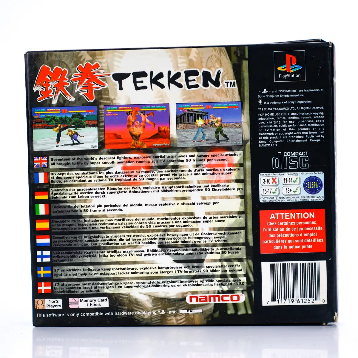 Tekken - PS1 spill - Retrospillkongen
