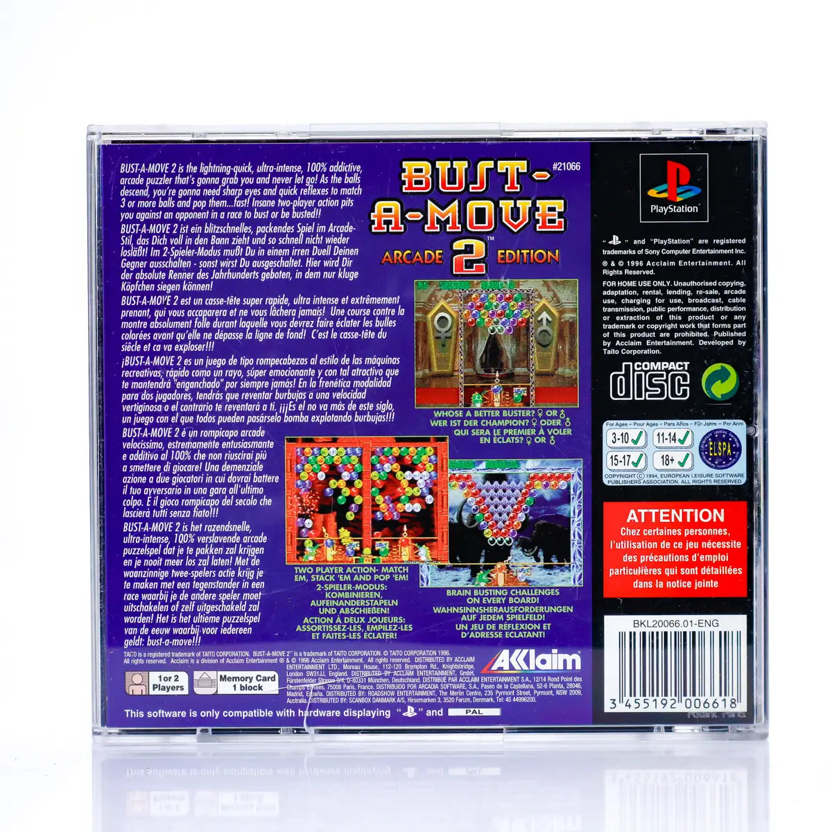 Bust A Move 2 Arcade Edition - PS1 spill - Retrospillkongen