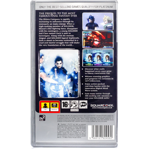Crisis Core: Final Fantasy VII - PSP spill - Retrospillkongen