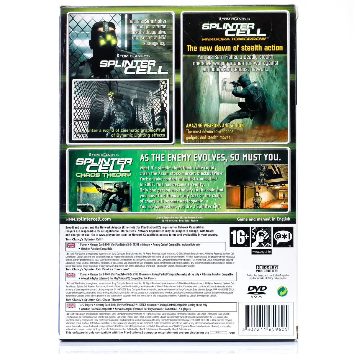 Tom Clancy's Splinter Cell Trilogy - PS2 Spill - Retrospillkongen