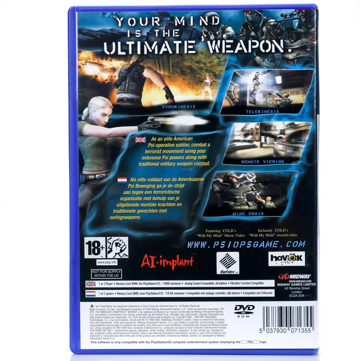 Psi-Ops: The Mindgate Conspiracy - PS2 spill - Retrospillkongen