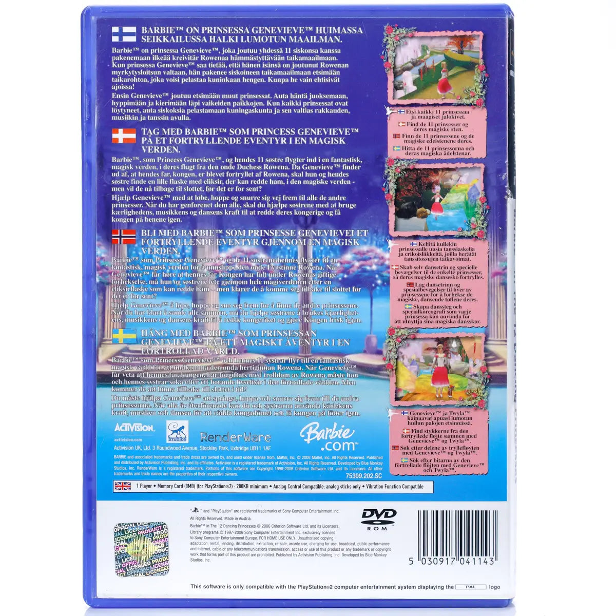 Barbie in The 12 Dancing Princesses - PS2 spill - Retrospillkongen