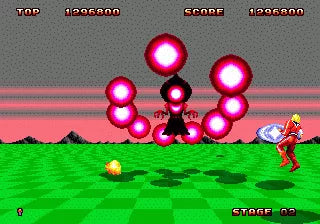 Space Harrier II - SEGA Mega Drive spill - Retrospillkongen