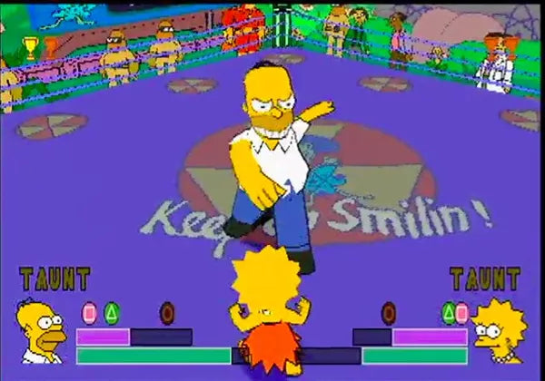The Simpsons Wrestling - PS1 spill - Retrospillkongen
