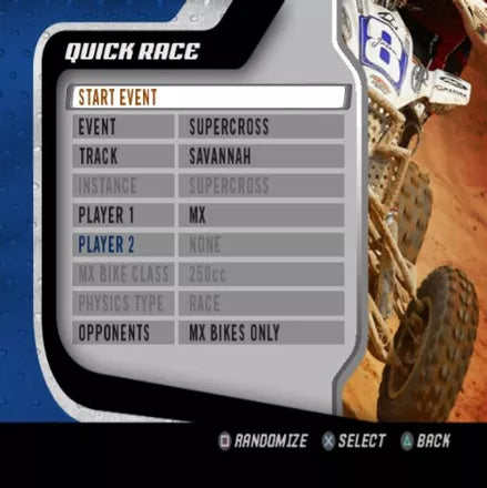 MX vs. ATV Unleashed - PS2 spill - Retrospillkongen