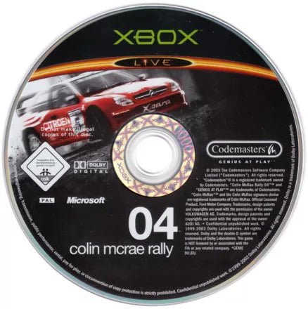 Colin McRae Rally 04 - Xbox spill - Retrospillkongen