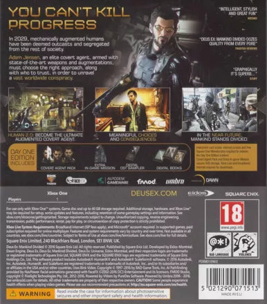Deus Ex: Mankind Divided (Day One Edition) - Xbox One spill (Forseglet) - Retrospillkongen