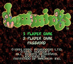 Lemmings - SNES spill - Retrospillkongen