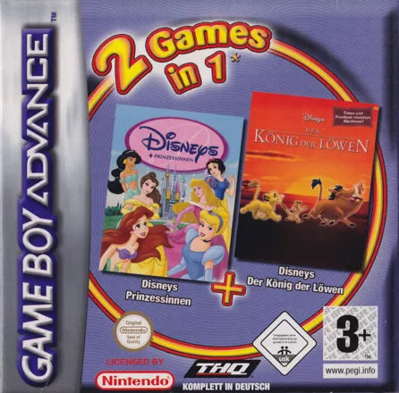2 Games in 1: Disney Princess + Disney's The Lion King - GBA spill - Retrospillkongen