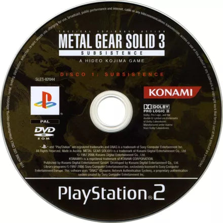 Metal Gear Solid 3: Subsistence - PS2 Spill - Retrospillkongen