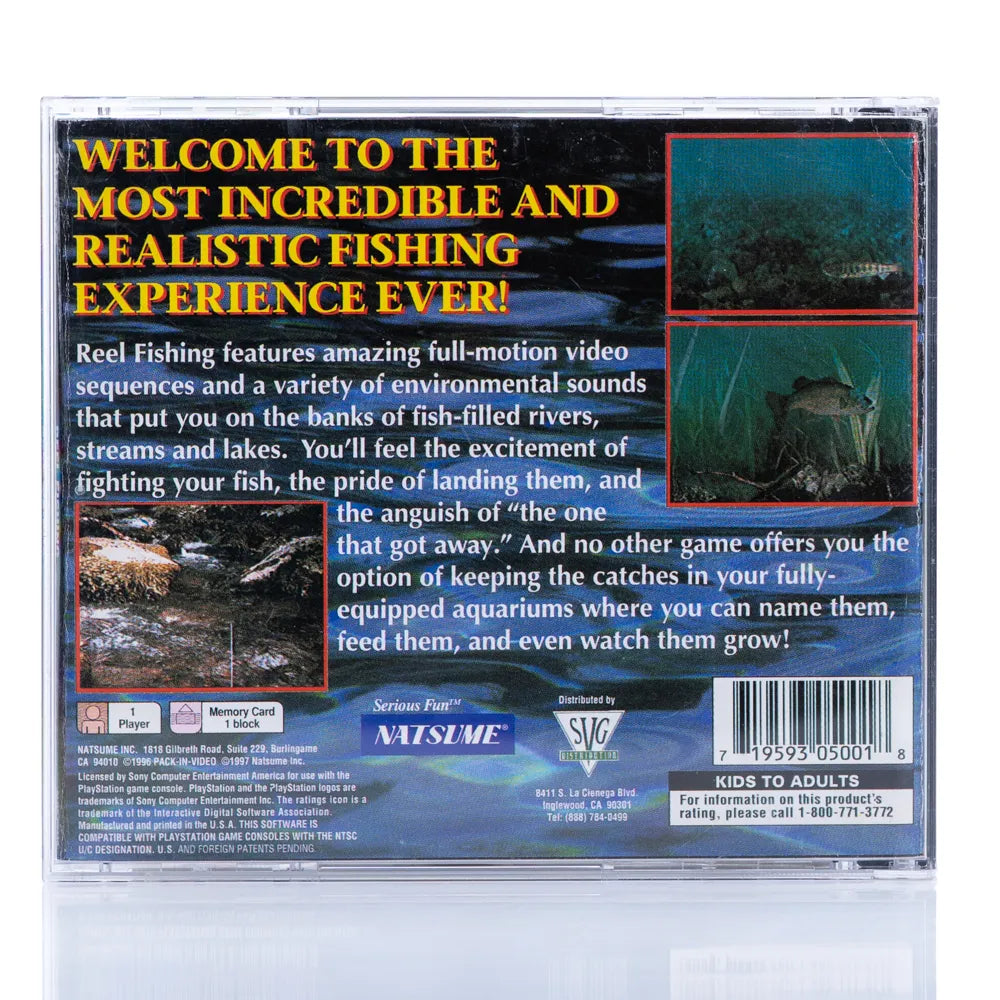 Reel Fishing - PS1 spill (NTSC) - Retrospillkongen