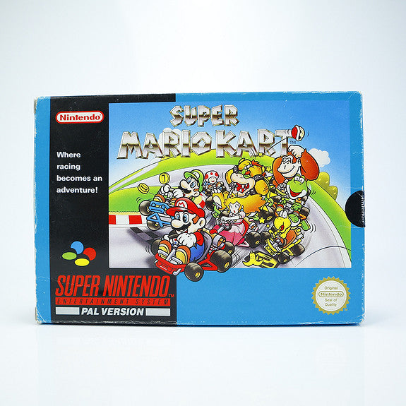 Super Mario Kart - Nintendo (SNES) spill Komplett i eske - Retrospillkongen