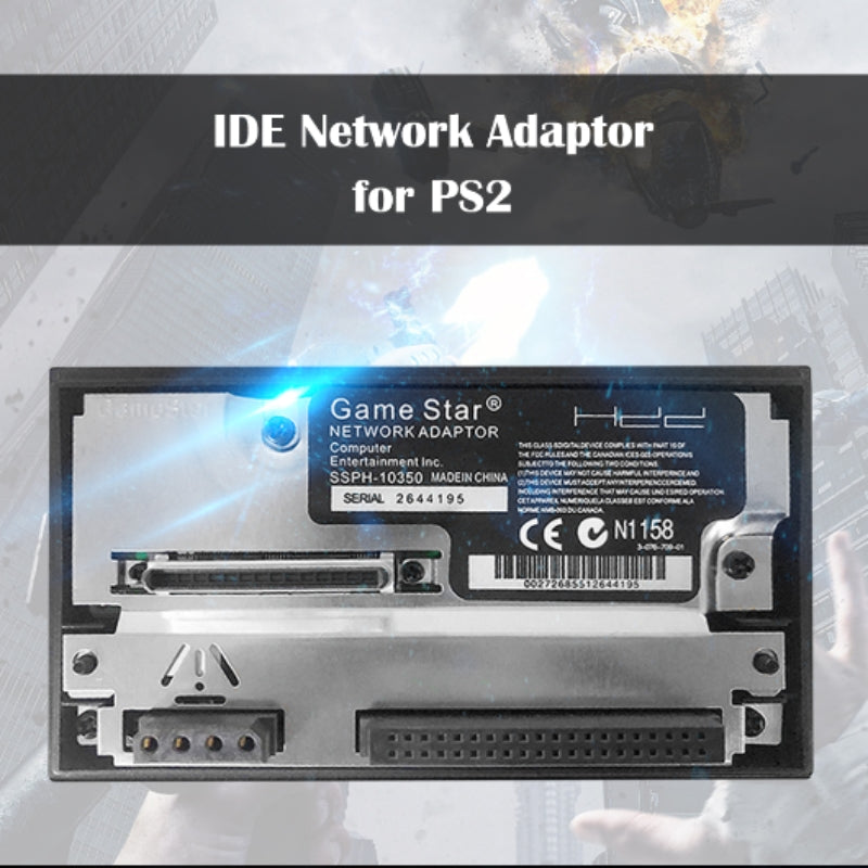 SATA/IDE-grensesnitt nettverksadapter for PS2 Fat spillkonsoll - HDD-kompatibilitet og rask lasting - Retrospillkongen