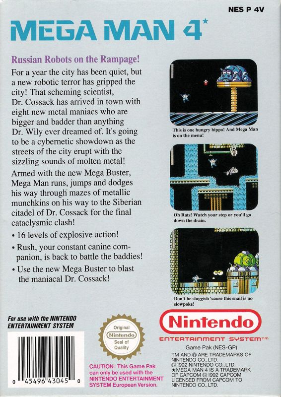 Mega Man 4 - NES spill - Retrospillkongen