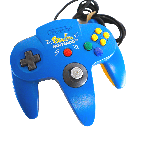 Nintendo 64 Pikachu Version Blue Yellow Konsoll pakke - Retrospillkongen