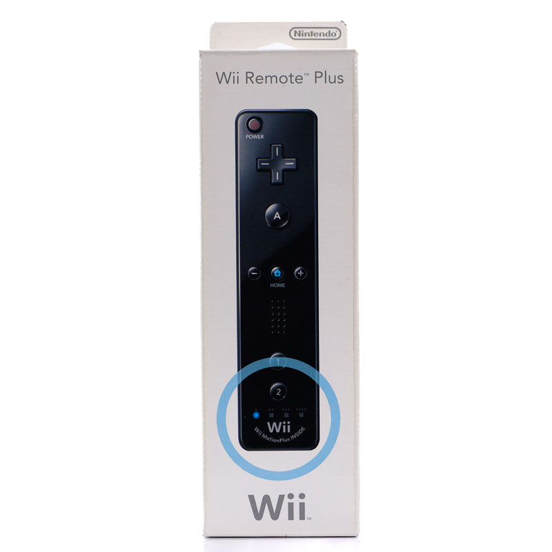 Komplett Nintendo Wii Motion Plus Remote kontroll Svart - Wii Tilbehør - Retrospillkongen