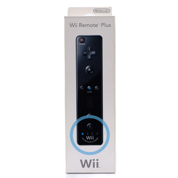 Komplett Nintendo Wii Motion Plus Remote kontroll Svart - Wii Tilbehør - Retrospillkongen