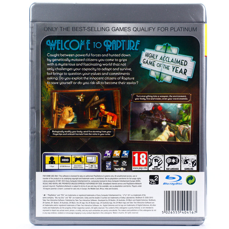 Bioshock (Platinum) - PS3 spill - Retrospillkongen