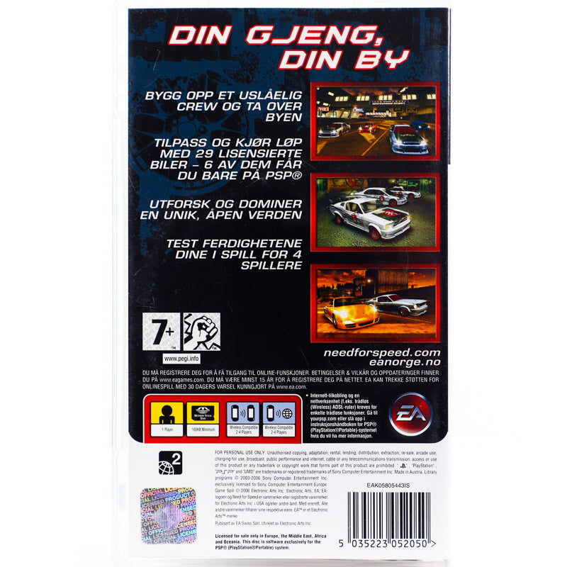 Need for Speed Carbon: Own The City - PSP spill - Retrospillkongen