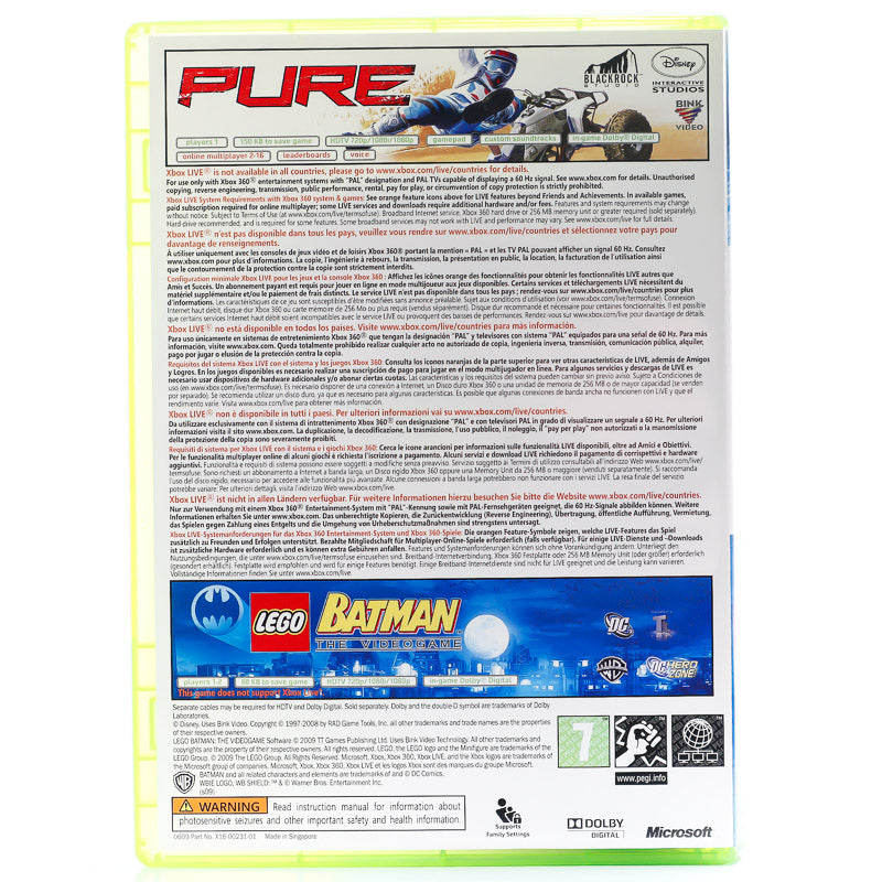 Pure & Lego Batman Bundle - Xbox 360 spill - Retrospillkongen