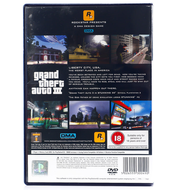 Grand Theft Auto III - PS2 spill (Kun Cover) - Retrospillkongen