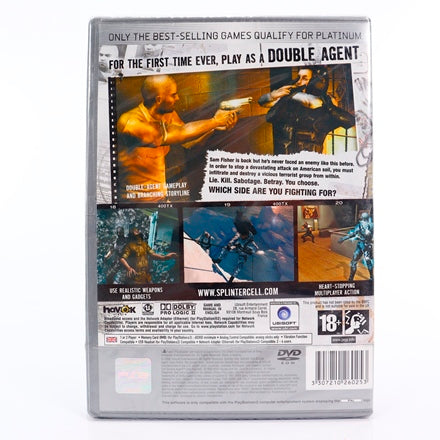 Forseglet Splinter Cell Double Agent Platinum - PS2 spill - Retrospillkongen