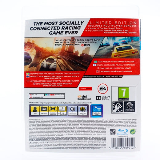 Need for Speed Most Wanted Limited Edition - PS3 spill - Retrospillkongen