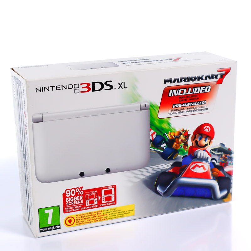 Nintendo 3DS XL Mario Kart 7 Konsollpakke | Hvit - Retrospillkongen