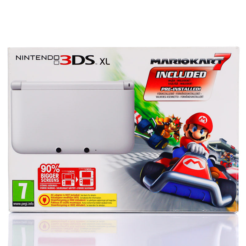 Nintendo 3DS XL Mario Kart 7 Konsollpakke | Hvit - Retrospillkongen