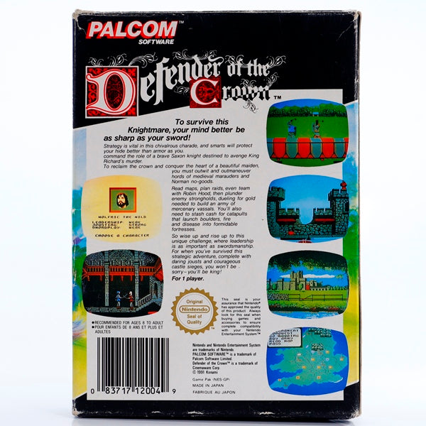 Defenders of the Crown Komplett i Eske - NES spill - Retrospillkongen