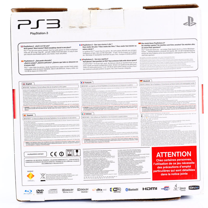 Playstation 3 ps3 Slim 120GB/GO-konsollpakke i Eske - Retrospillkongen