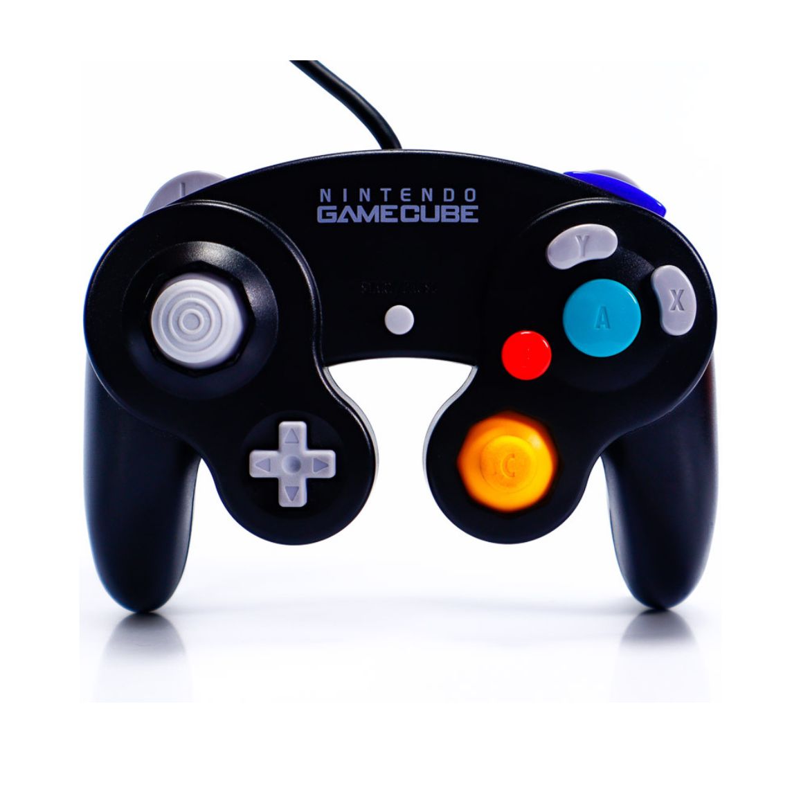 Bilde av en Svart Nintendo GameCube kontroller