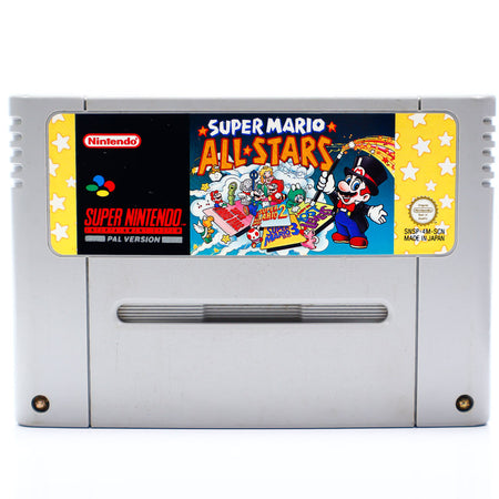 Bilde av en Super Mario All Start spill kassett