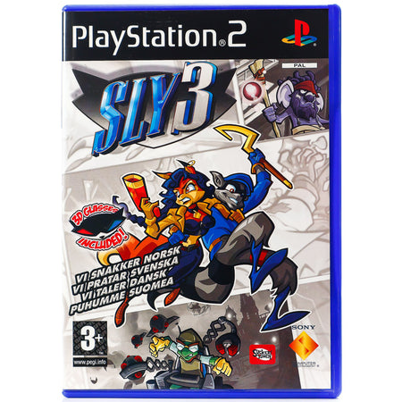 Bilde av forsiden til Sly 3 (PS2 spill) cover art
