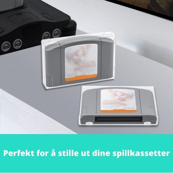 Nintendo 64 Hard Plastikk Retro Box Protector - Spill Kassett Beskyttelse for N64 - Retrospillkongen
