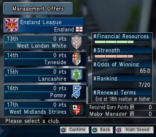 Pro Evolution Soccer Management - PS2 spill - Retrospillkongen