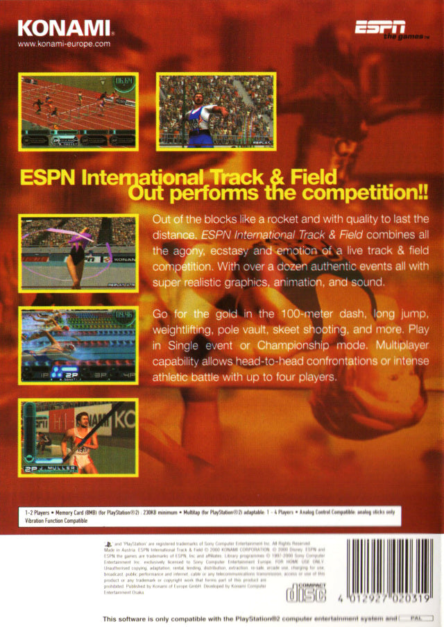 International Track & Field - PS2 Spill