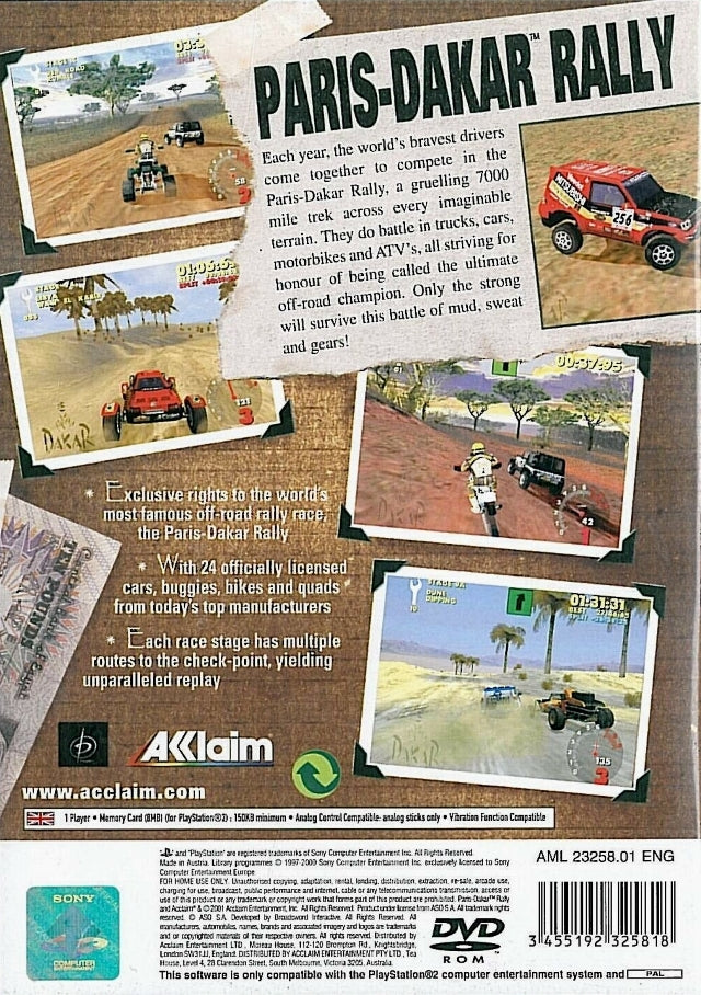 Paris-Dakar Rally - PS2 spill