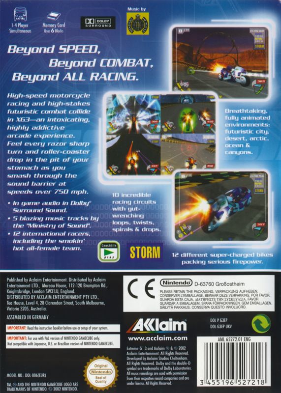 XGIII: Extreme G Racing - GameCube spill