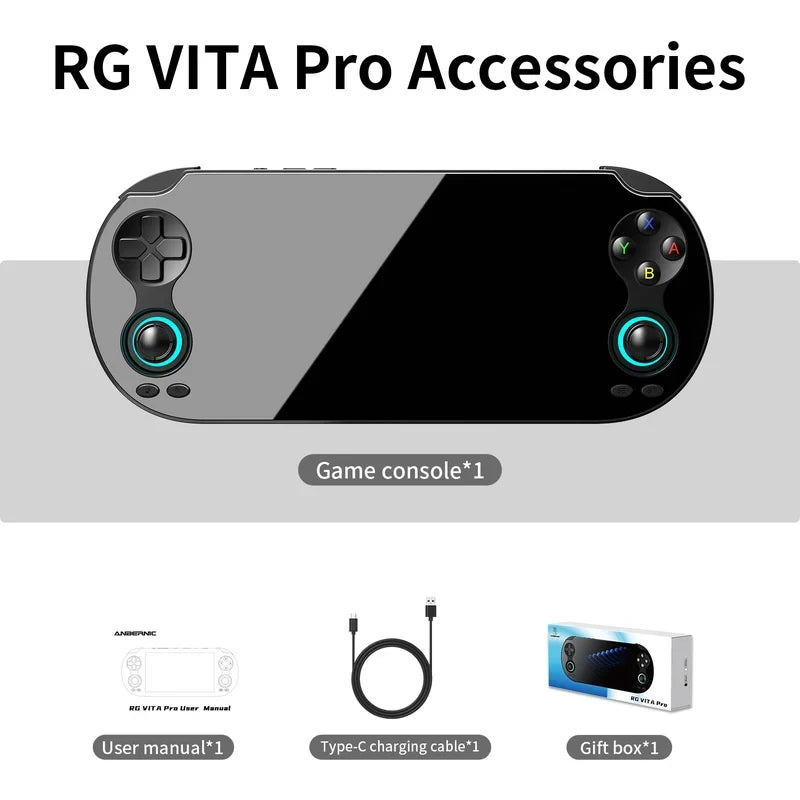 Anbernic RG VITA Pro: 5000+ Spill, 128GB, IPS-Skjerm - Retrospillkongen