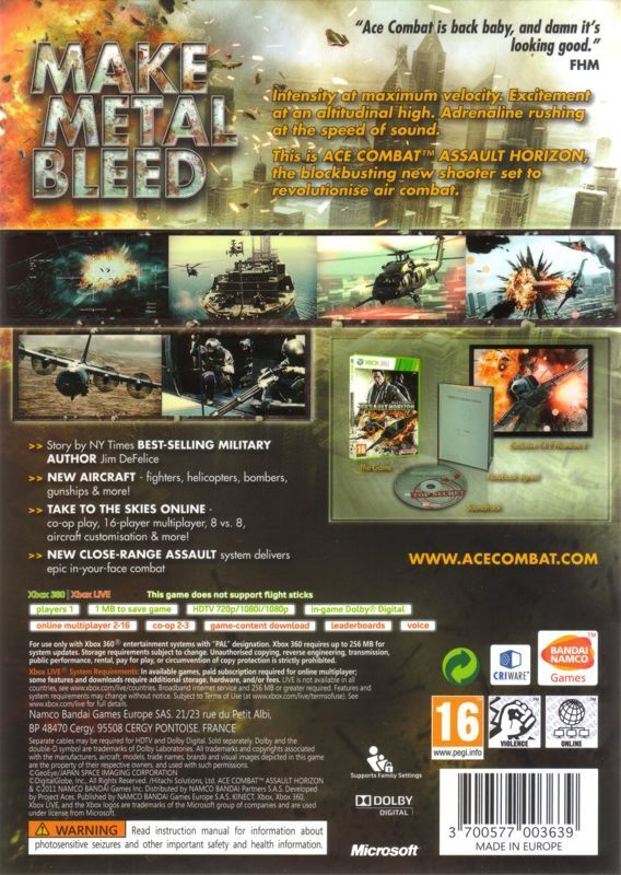 Ace Combat Assault Horizon - Xbox 360 spill - Retrospillkongen