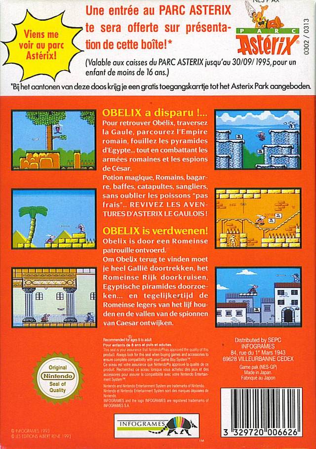 Renovert Asterix - NES spill - Retrospillkongen