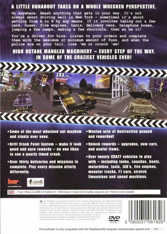 Runabout 3: Neo Age - PS2 spill - Retrospillkongen