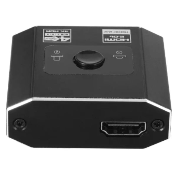 2-veis HDMI Switcher - 4K & 1080P Støtte, 1x2 / 2x1 Splitter med 2 Porter, 3D & HDR Kompatibel - Retrospillkongen
