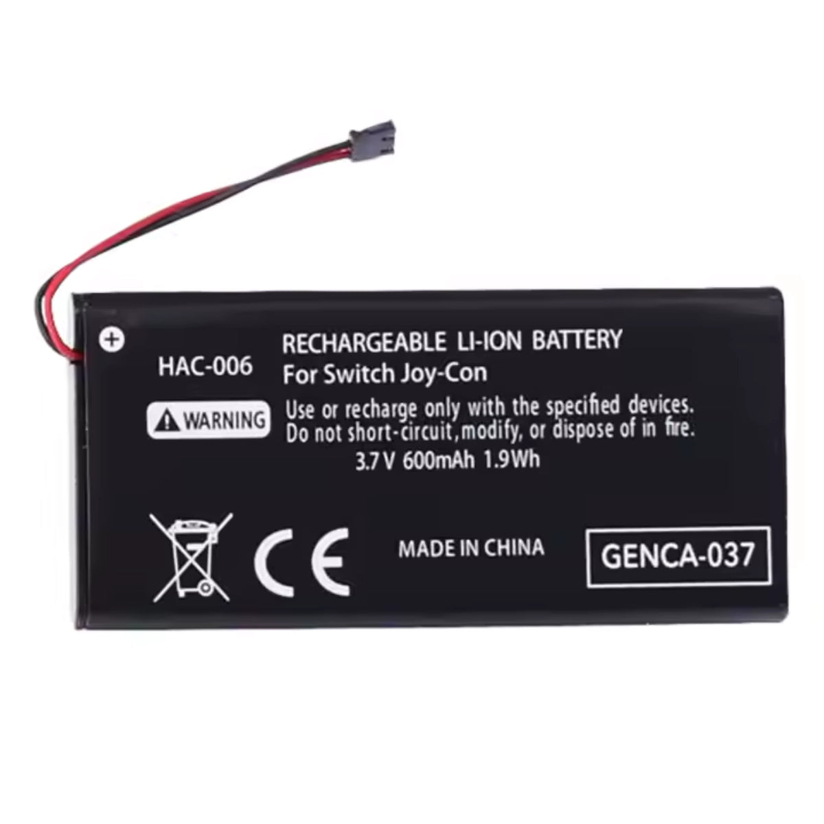 Kompatibelt Batteri til Nintendo Switch Joy-Con, 3.7V, 600mAh Li-ion - Switch - Retrospillkongen