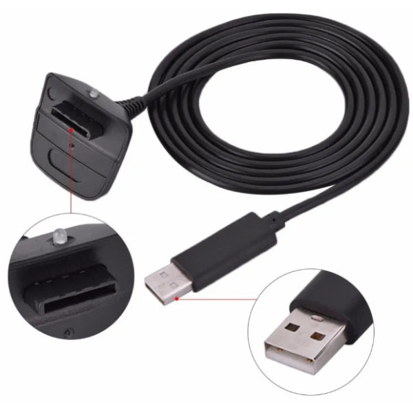 Ladekabel til Xbox 360 Kontrollere - Retrospillkongen