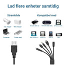 5 in 1 USB Lade Kabel for Nintendo DS Lite/Wii U/New 3DS XL,3DS XL,2DS,Dsi XL,NDS/GBA SP(Gameboy Advance sp),PSP 1000 2000 3000 - Retrospillkongen